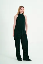 220276 Asymmetrical Cut Halterneck Trouser Suit