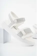 Muggo CRUZ Guaranteed Daily Orthopedic Light Sole Glittery and Velcro Girls Sandals
