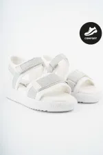 Muggo CRUZ Guaranteed Daily Orthopedic Light Sole Glittery and Velcro Girls Sandals