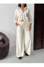 F 1996 FİTİLİKADİFE PANTOLON - KREM