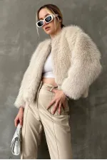 Topshow Stone Faux Fur Wholesale Jacket | F1615