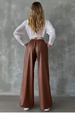 Deri Toptan Pantolon - Taba | TOPSHOW | F1571
