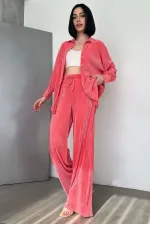 Topshow Fuşya Piliseli Toptan Pantolon Topshow Fuşya Piliseli Toptan Pantolon