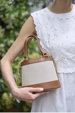 Bohemian Style Bucket Hand and Shoulder Bag Canvas-Tan Bohemian Style Bucket Hand and Shoulder Bag Canvas-Tan