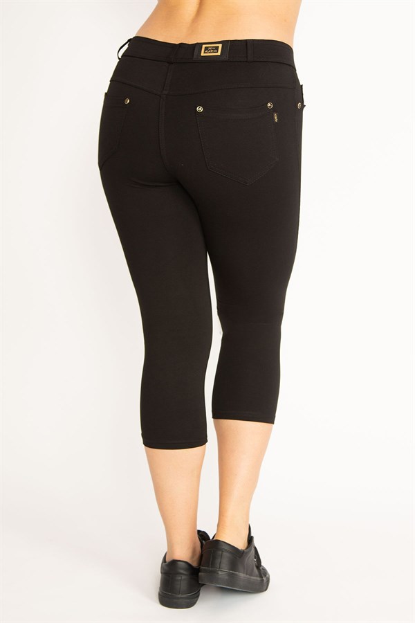 Women's Navy Blue Front and Back Pocket Leggings 65N34639