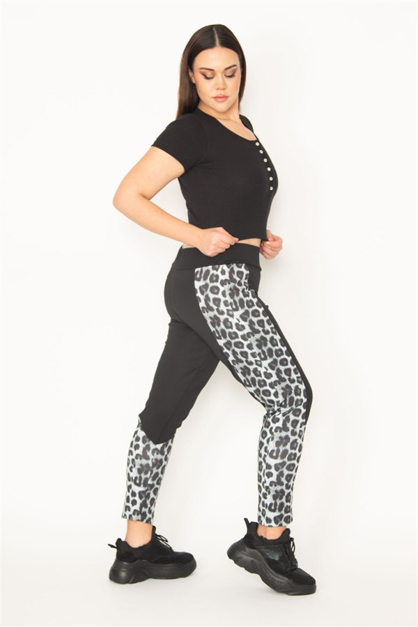 Women's Black Cup Detailed Lycra Shapewear Tights 65N31393