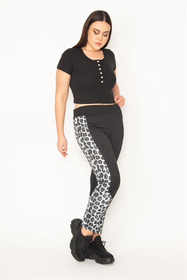 Women's Black Cup Detailed Lycra Shapewear Tights 65N31393