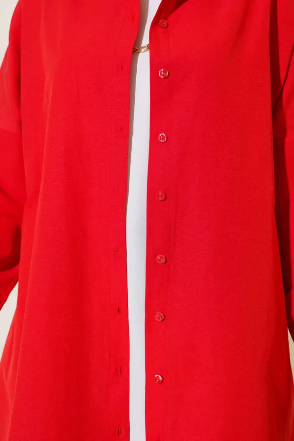 5845 Hijab Tunic - Red 5845 Hijab Tunic - Red