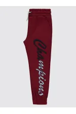 Pantalon de survêtement garçon 6-9 ans bordeaux - Pack