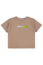 T-shirt garçon 6-9 ans marron - Paquet