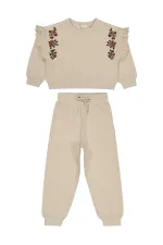 Girls Tracksuit Set for 2-5 Years Old Stone Color - Package