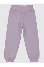 Pantalon de survêtement pour fille de 2 à 5 ans, couleur lilas méta - Paquet