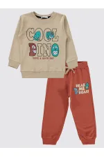 Ensemble survêtement garçon 2-5 ans couleur pierre - Paquet