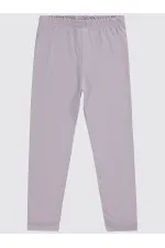 Leggings fille 6-9 ans Lavande douce - Pack