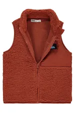 Gilet garçon 2-5 ans cuivre foncé - Paquet