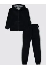 Ensemble survêtement fille 10-13 ans noir - Paquet