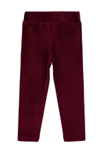 Girl's Leggings 2-5 Years Old Burgundy - Package