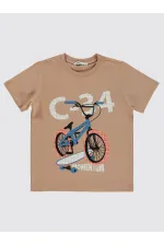 T-shirt garçon 6-9 ans Vison - Paquet