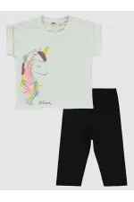 Kız Çocuk Takım 2-5 Yaş Ekru - Paket