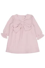 Ensemble gilet et robe pour fille de 2 à 5 ans, rose poudré clair