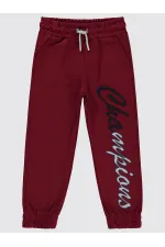 Pantalon de survêtement garçon 6-9 ans bordeaux - Pack