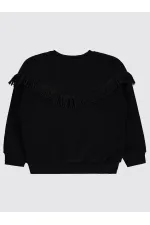 Girl's Sweatshirt 6-9 Years Black - Pack