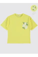 T-shirt fille 10-13 ans jaune - Paquet