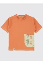 T-shirt garçon 6-9 ans Orange - Pack