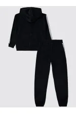 Ensemble survêtement fille 10-13 ans noir - Paquet