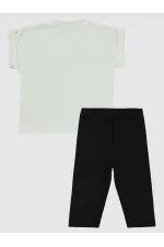 Kız Çocuk Takım 2-5 Yaş Ekru - Paket