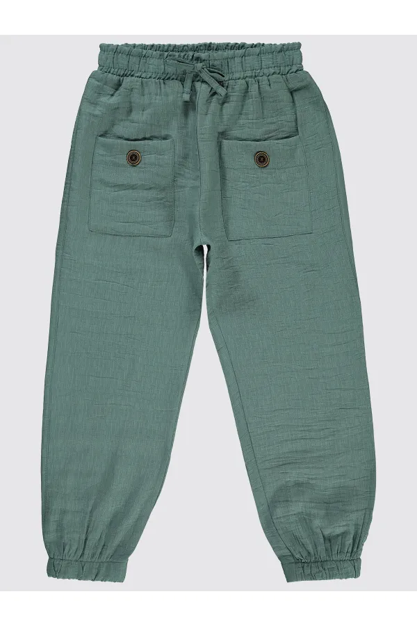 Girls Trousers Ages 10-13, Aqua Green - Package