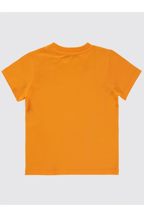 Erkek Çocuk Tişört 2-5 Yaş Açık Oranj - Paket