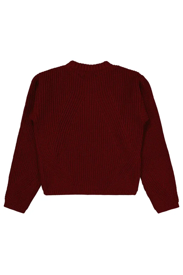 Girl's Sweater 10-13 Years Old Burgundy - Package