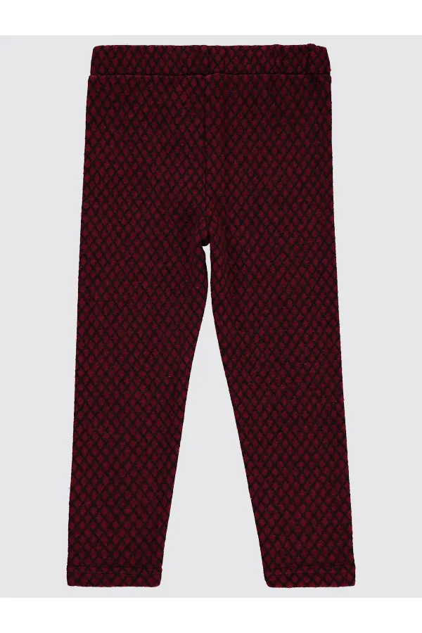 Leggings fille 10-13 ans bordeaux - Paquet