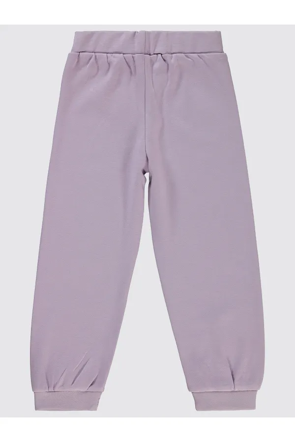 Pantalon de survêtement pour fille de 2 à 5 ans, couleur lilas méta - Paquet