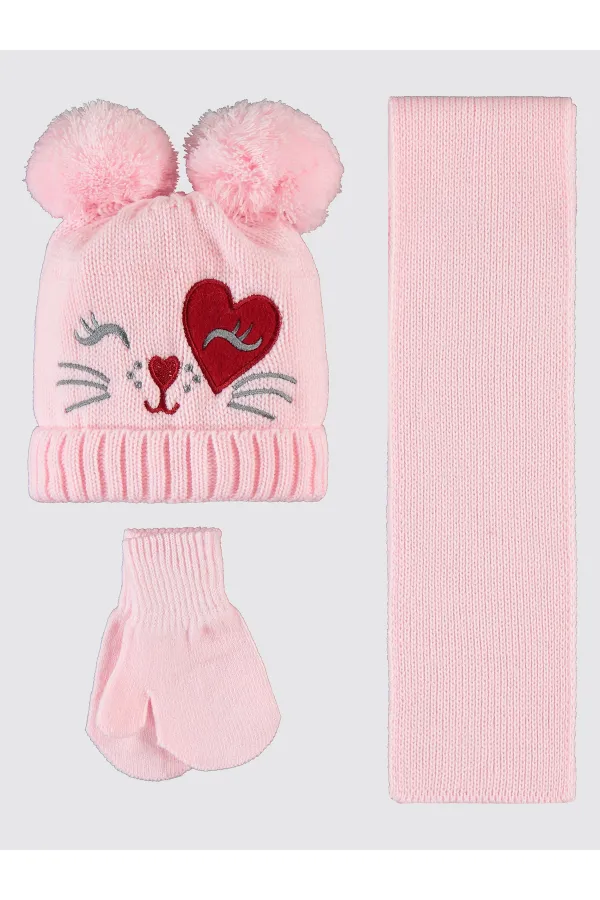 Baby Scarf, Beanie and Glove Sets 0-24 Months Sweet Pink - Package