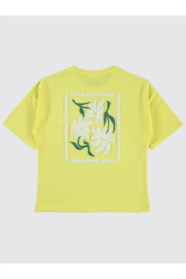 T-shirt fille 10-13 ans jaune - Paquet