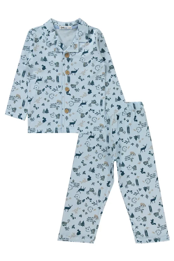 Ensemble pyjama garçon 2-5 ans bleu - Paquet