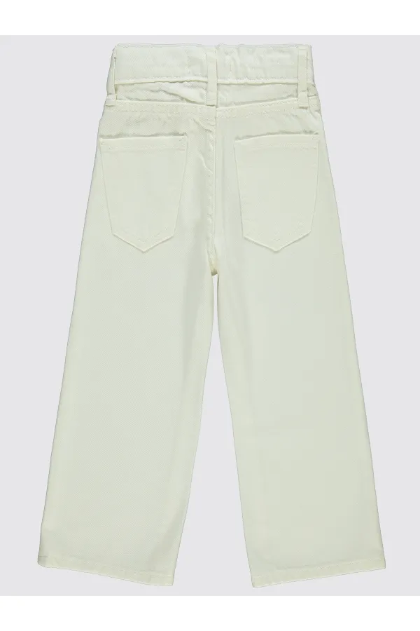 Pantalon fille 2-5 ans blanc - Pack