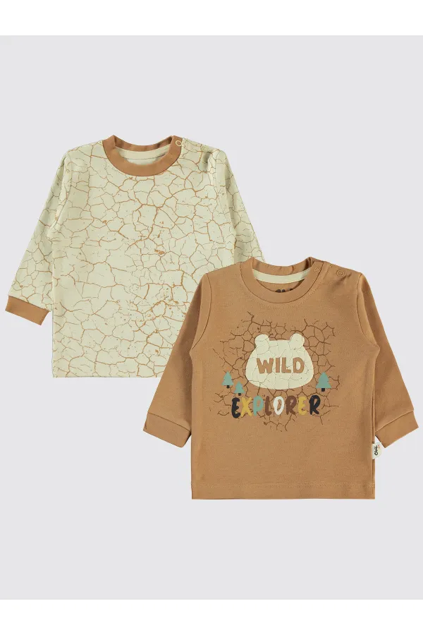 Baby Sweatshirt 0-24 Months Brown - Pack