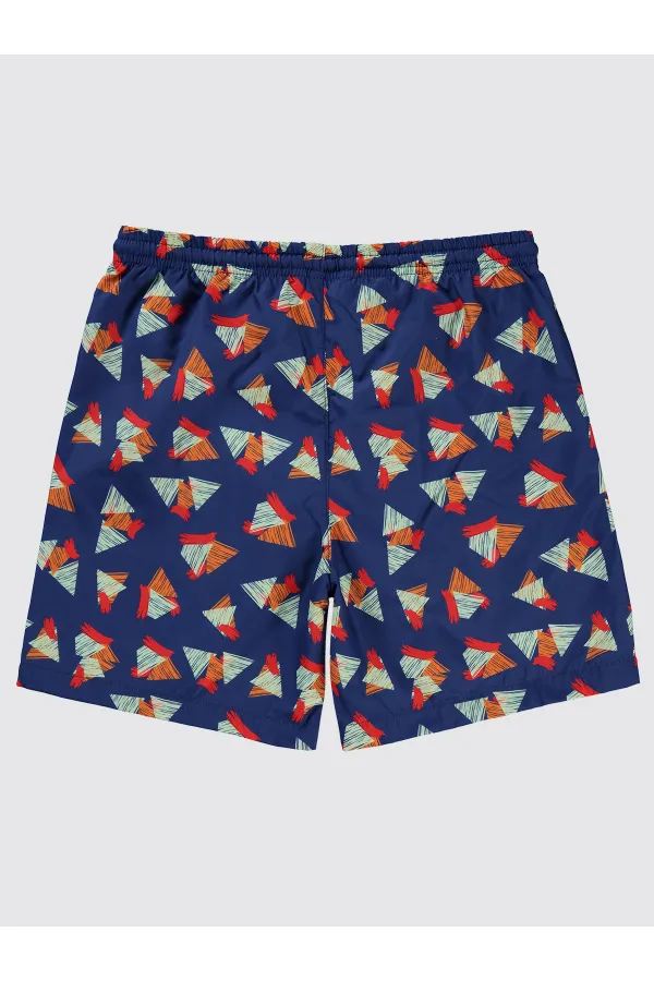 Short de bain garçon 10-13 ans bleu marine - Paquet