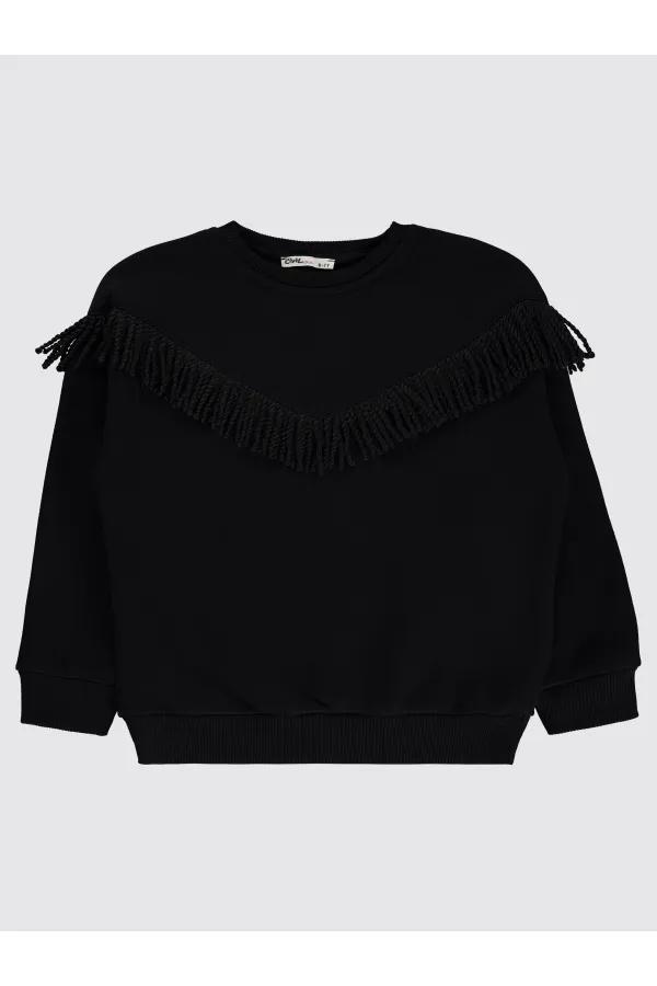 Girl's Sweatshirt 6-9 Years Black - Pack