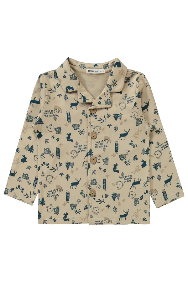 Ensemble pyjama garçon 2-5 ans couleur pierre - Paquet