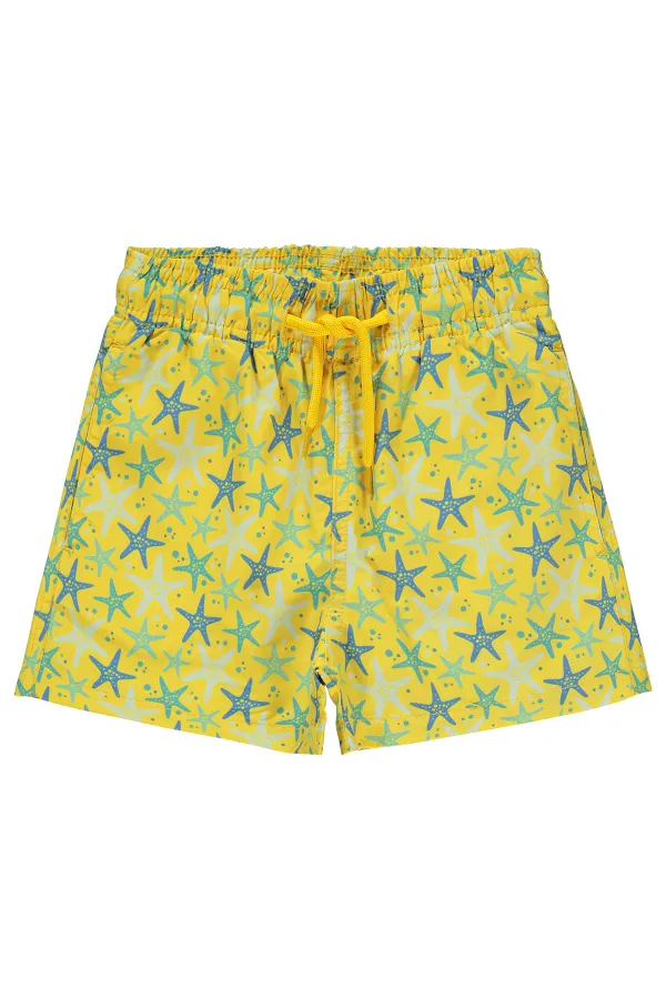 Short de bain garçon 2-5 ans jaune - Paquet