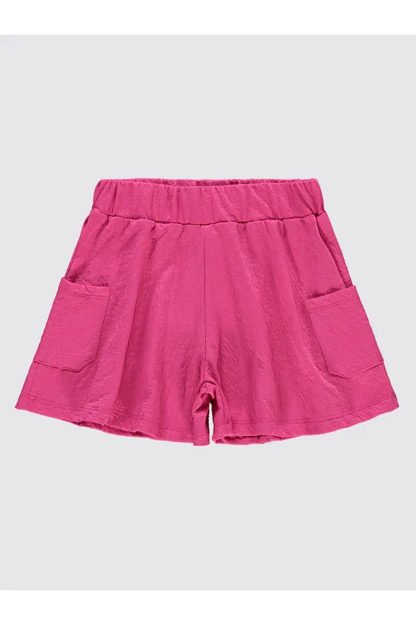 Short fille 10-13 ans rose vif - Paquet