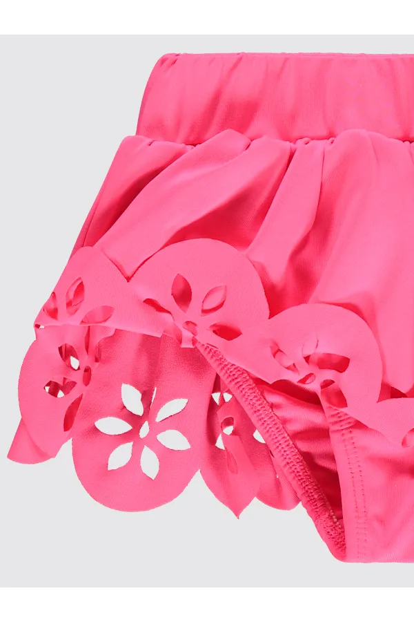 Maillot de bain fille 2-9 ans rose fluo - Paquet