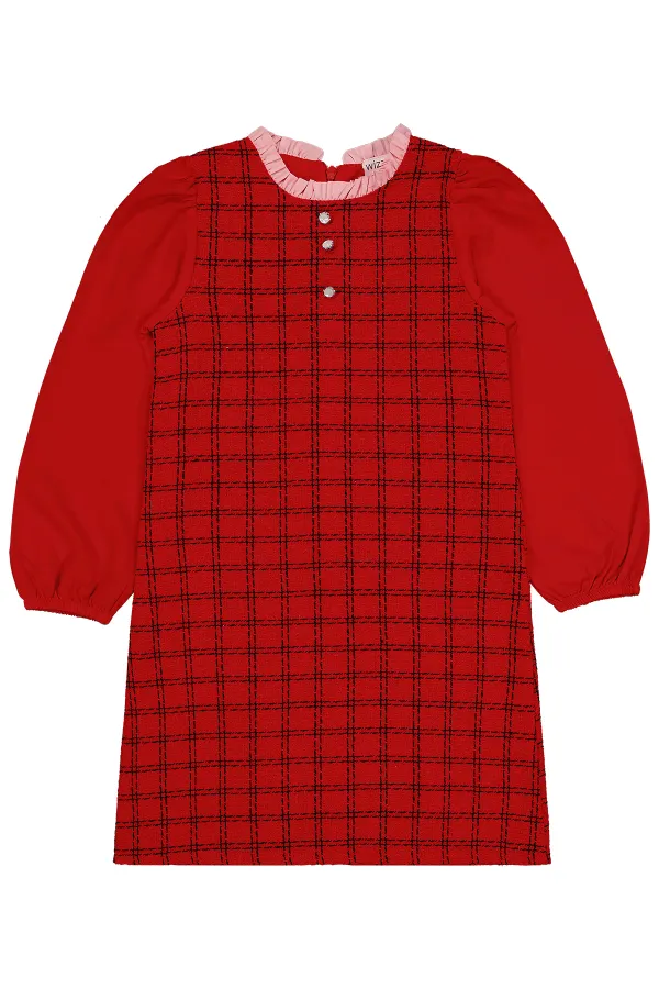 Girl's Vest and Dress 6-9 Years Red - Package