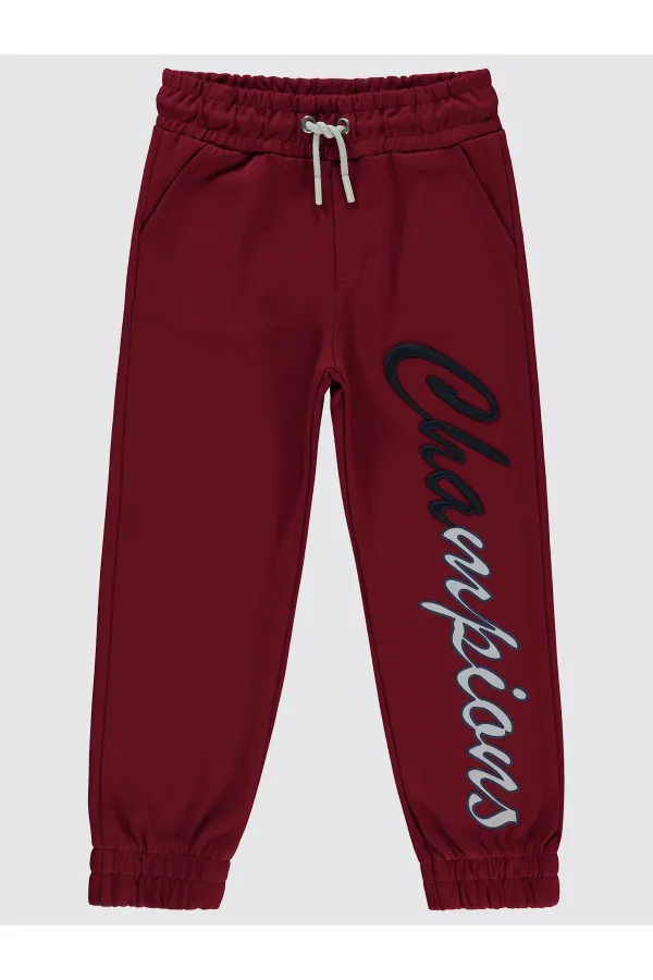 Pantalon de survêtement garçon 6-9 ans bordeaux - Pack