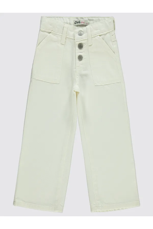 Pantalon fille 2-5 ans blanc - Pack