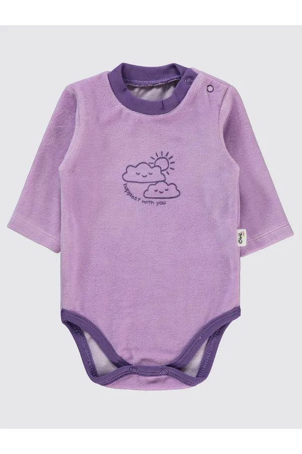 Bebek Çıtçıtlı Badi 0-24 Ay Lila - Paket